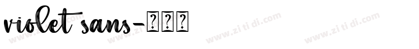 violet sans字体转换